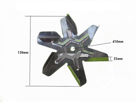 Pale per Ventola Fumi in acciaio inox - Ricambi stufa